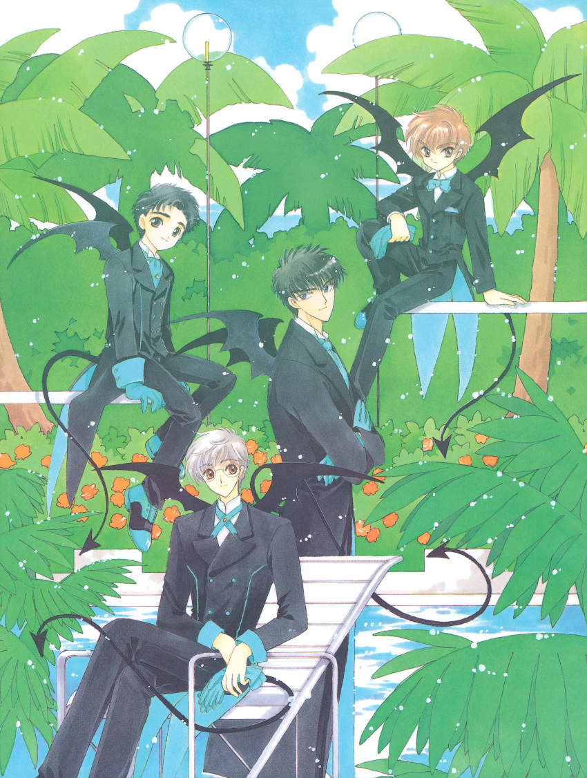 card_captor_sakura clamp crease kinomoto_touya li_syaoran male tsukishiro_yukito yamazaki_takashi