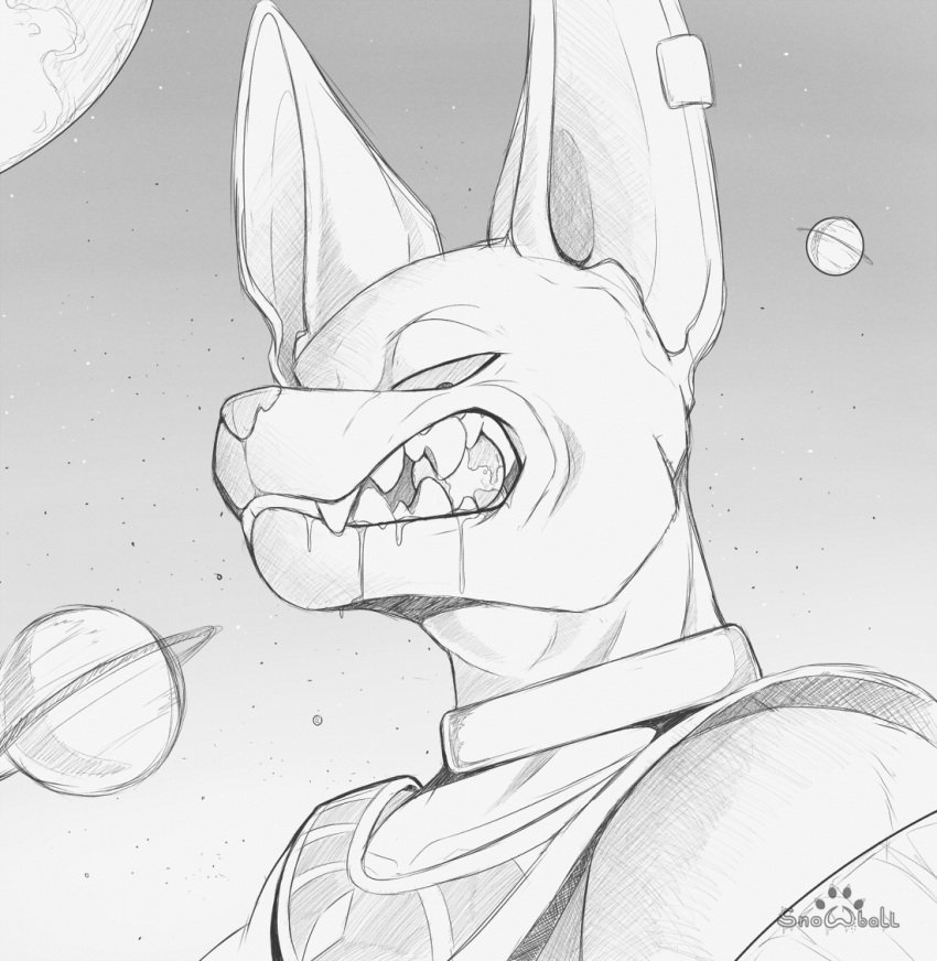 2017 anthro beerus biped bodily_fluids bust_portrait clothed clothing collar destruction digital_drawing_(artwork) digital_media_(artwork) domestic_cat domination dragon_ball dragon_ball_super drooling earth eating english_text fangs felid feline felis giga greyscale half-closed_eyes interplanetary_macro line_art looking_down macro male mammal monochrome narrowed_eyes oral_vore outside planet portrait s2-freak saliva saliva_drip side_view signature sketch space standing star teeth text three-quarter_view topwear vore watermark