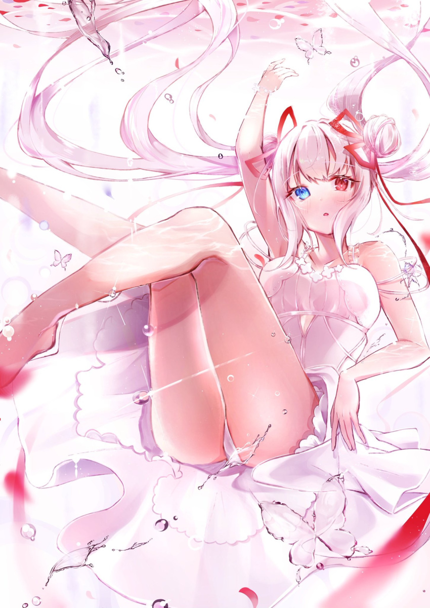 dress felnemo heterochromia pantsu skirt_lift summer_dress