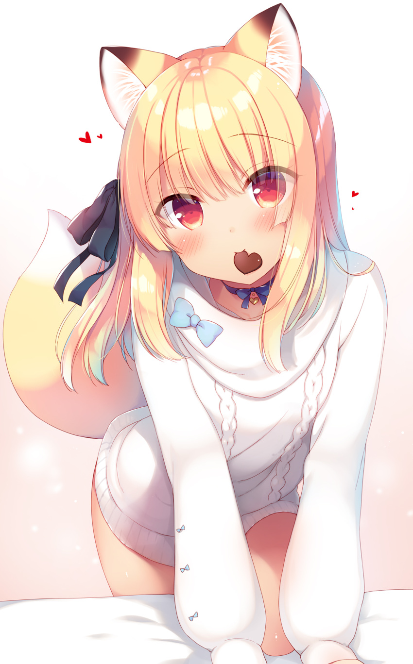 animal_ears boku_no_risou_no_isekai_seikatsu chise_(ichiri) ichiri kitsune sweater tail