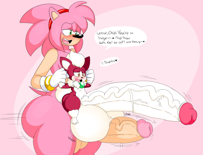 amy_rose balls big_balls big_penis chip_(sonic) crossgender cub denizen1414 english_text genitals hi_res huge_balls huge_penis hyper hyper_balls hyper_genitalia hyper_penis male male/male nude penis sonic_the_hedgehog_(series) sonic_unleashed text vein veiny_penis young