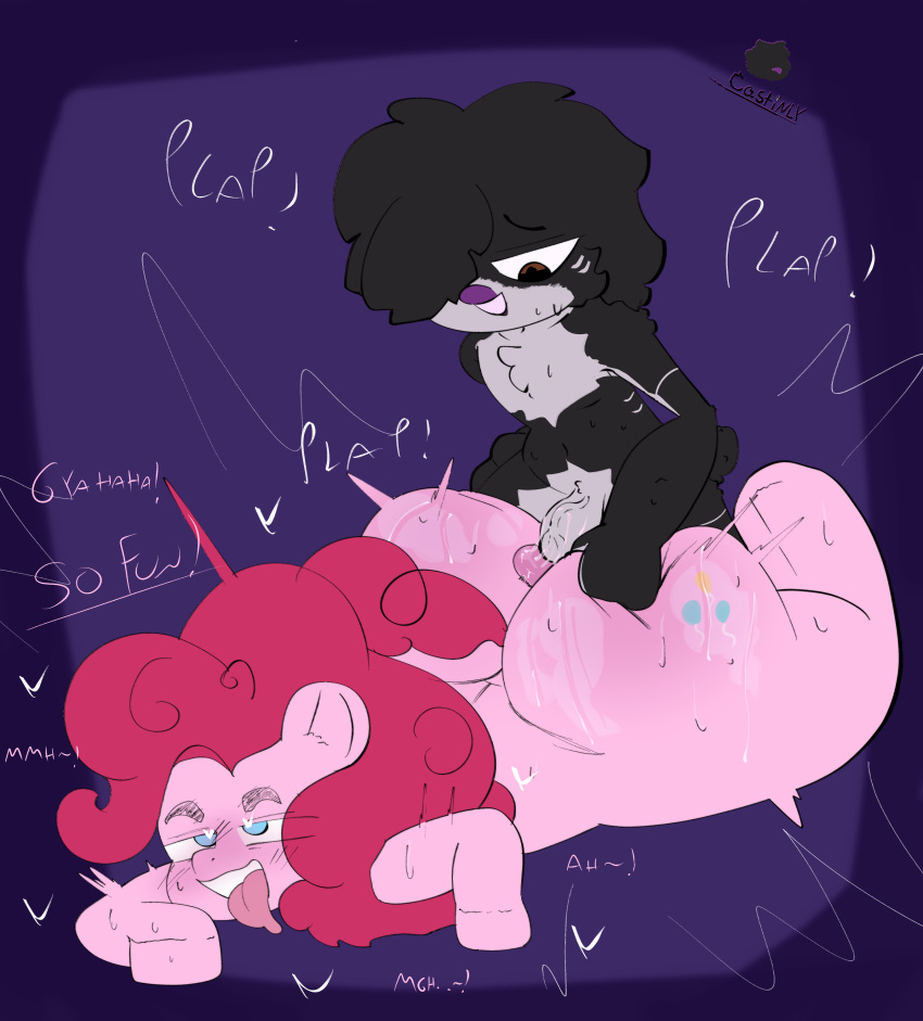 absurd_res ahegao anal anthro avian big_butt big_penis bird butt castinly duo eissi_(castinly) fan_character female feral friendship_is_magic genitals hair hasbro heart_symbol hi_res long_hair looking_pleasured male male/female my_little_pony penguin penis pinkie_pie_(mlp) thick_thighs tongue tongue_out wide_hips