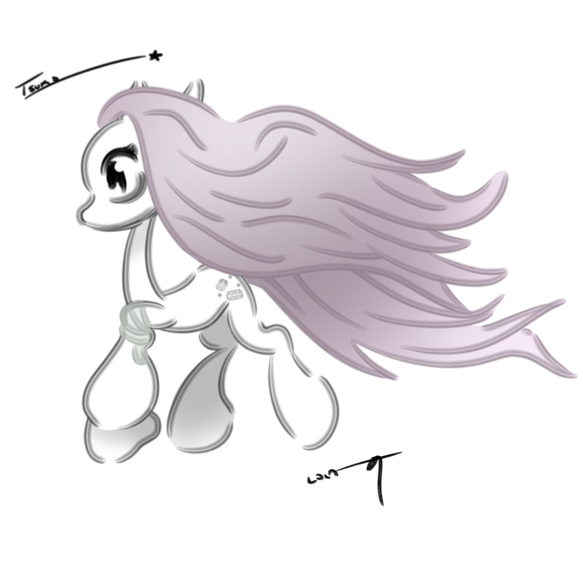 bandage bandaged_leg cutie_mark earth_pony equid equine fan_character female fur gradient_hair gradient_mane gradient_tail hair hasbro hi_res horse mammal mane my_little_pony pink_hair pink_mane pink_tail pony simple_background solo tail tuskonline white_background white_body white_fur