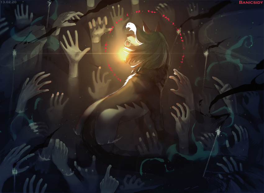 2020 5_fingers absurd_res ambiguous_gender banicsidy canid canine canis digital_media_(artwork) feral fingers hi_res human lantern mammal standing wolf