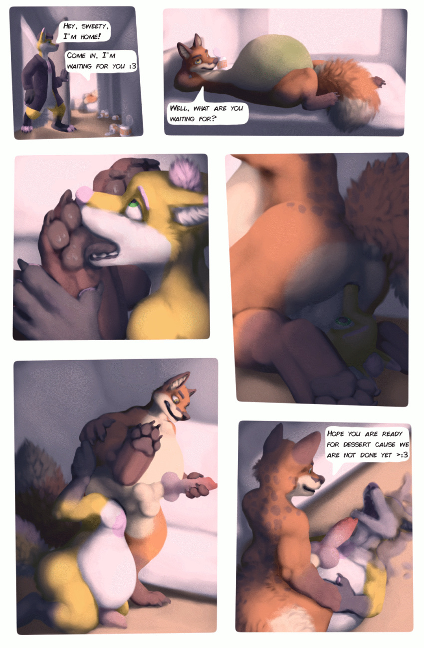 2020 2d_animation 4_fingers 4_toes :3 abdominal_bulge anal anal_vore animal_genitalia animal_penis animated animated_comic anthro anthro_on_anthro anthro_penetrated anthro_penetrating anthro_penetrating_anthro anus asphyxiation balls barefoot bed bedroom belly big_balls big_belly big_butt biped black_text bodily_fluids border breath building butt butt_focus butt_grab can canid canine canine_penis cheek_tuft claws close-up clothed clothing comic countershade_torso countershading deep_rimming detailed_background dialogue digital_drawing_(artwork) digital_media_(artwork) dipstick_tail door duo english_text erection facesitting facial_tuft fangs fart feet fingers fluffy fluffy_tail foot_fetish foot_focus foot_grab foot_lick foot_play fox fur fur_markings furniture gas genitals green_eyes hair half-closed_eyes hallway hand_on_butt hand_on_stomach hands_behind_head hat headgear headwear hi_res high-angle_view hindpaw holding_leg holding_penis house inflation inner_ear_fluff inside kneeling knot leg_grab levi_(character) licking looking_at_another looking_down looking_up loop low-angle_view lying male male/male male_penetrated male_penetrating male_penetrating_male mammal markings masturbation morphing multicolored_body multicolored_fur multicolored_tail multiple_scenes narrowed_eyes nude on_back on_bed on_top open_mouth oral orange_body orange_fur panting paw_grab pawpads paws penetration penile penile_masturbation penis pink_hair pink_nose pink_penis raised_leg red_body red_fur rimming rut saliva secretden sex sheath short_playtime side_view sitting slightly_chubby sniffing speech_bubble spots spotted_body spotted_fur spread_anus spread_legs spreading standing submissive submissive_male tan_penis tan_tongue teeth text three-quarter_view tired toes tongue tongue_out tuft tweening vore wet white_body white_border white_countershading white_fur window yellow_body yellow_eyes yellow_fur