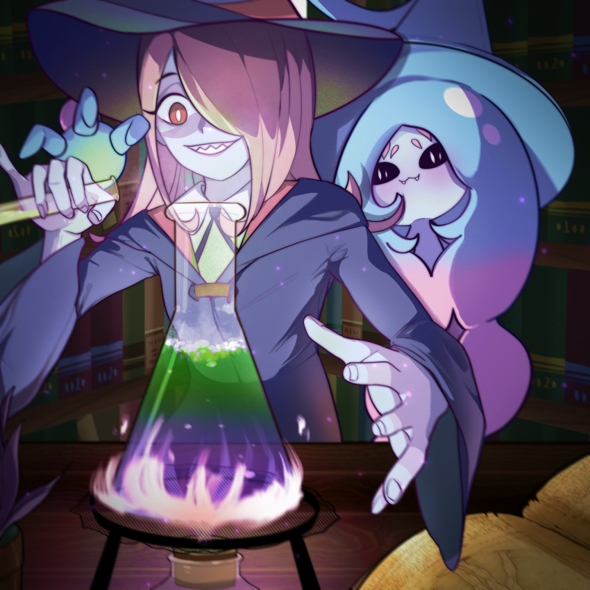 1:1 :3 fangs hatterene hi_res little_witch_academia magic_user nintendo not_furry pok&eacute;mon pok&eacute;mon_(species) sharp_teeth smile studio_trigger sucy_manbavaran teeth unknown_artist video_games witch