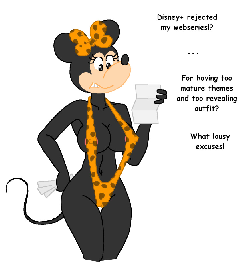 4_fingers alpha_channel anthro bow breasts camel_toe disney english_text female fingers hi_res juice87 letter mammal minnie_mouse slingshot_bikini text