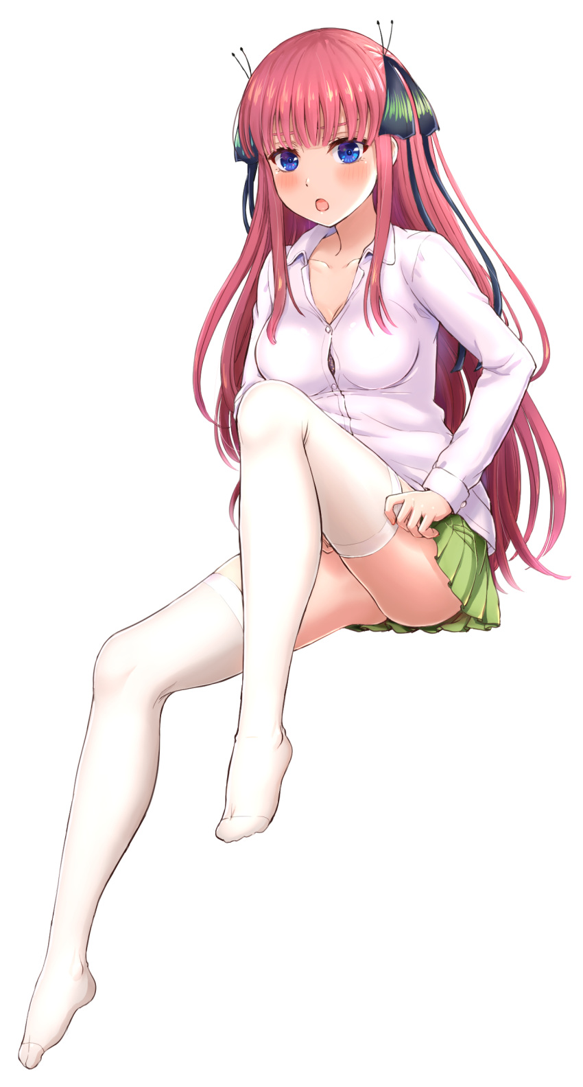 5-toubun_no_hanayome inanaki_shiki nakano_nino tagme thighhighs