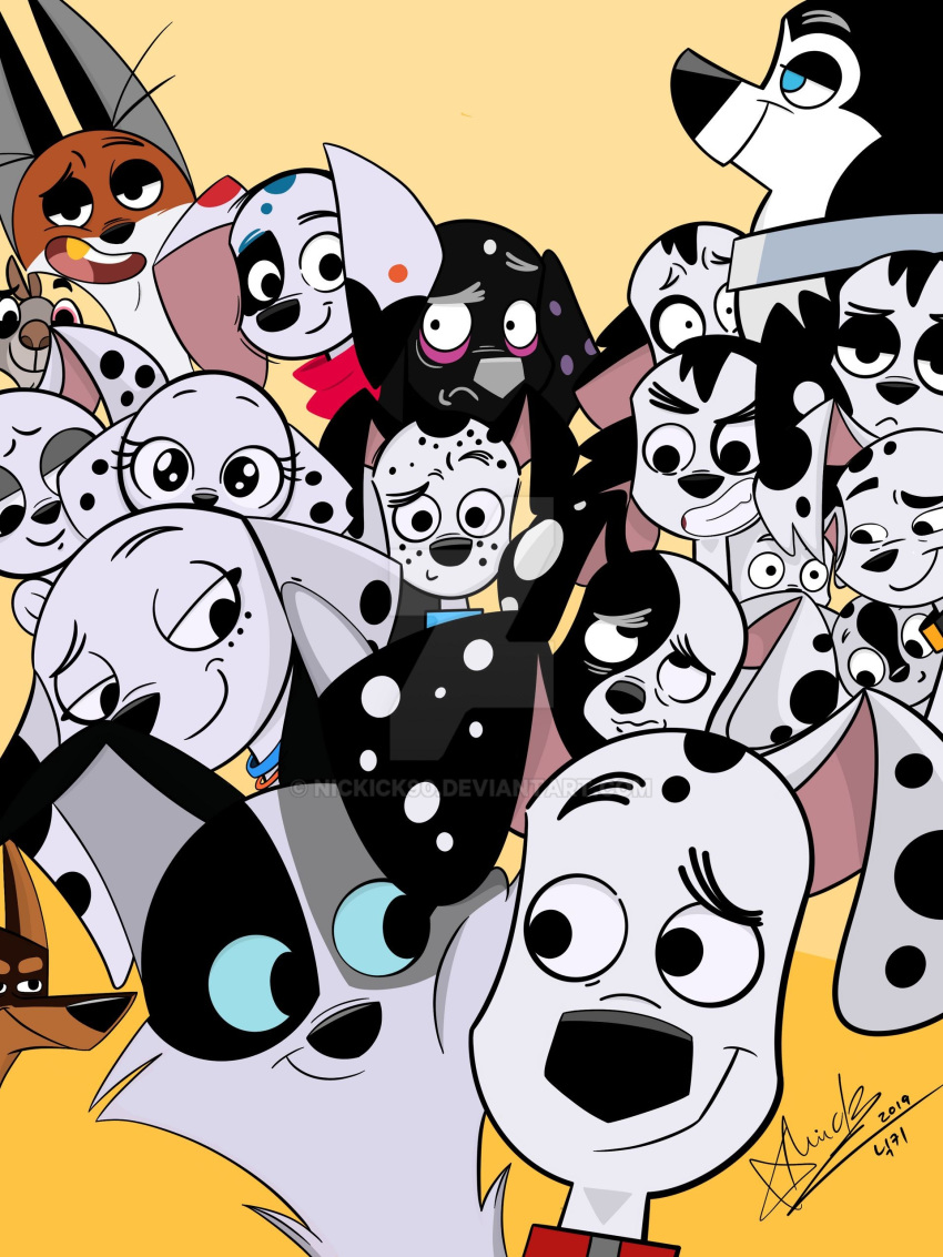 101_dalmatian_street 101_dalmatians 3:4 absurd_res border_collie canid canine canis collie d.j._(101_dalmatians) da_vinci_(101_dalmatians) dalmatian dante_(101_dalmatians) dawkins_(101_dalmatians) deepak_(101_dalmatians) deja_vu_(101_dalmatians) delgado_(101_dalmatians) destiny_(101_dalmatians) diesel_(101_dalmatians) dimitri_1_(101_dalmatians) dimitri_2_(101_dalmatians) dimitri_3_(101_dalmatians) disney dolly_(101_dalmatians) domestic_dog dylan_(101_dalmatians) family fergus fox group hansel_(101_dalmatians) herding_dog hi_res husky mammal nickick90 nordic_sled_dog pastoral_dog rodent sciurid sheepdog simple_background smile spike_(101_dalmatians) spitz summer_(101_dalmatians) watermark