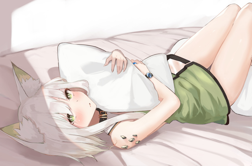 animal_ears arknights bed dress kal'tsit_(arknights) kashiyarrm