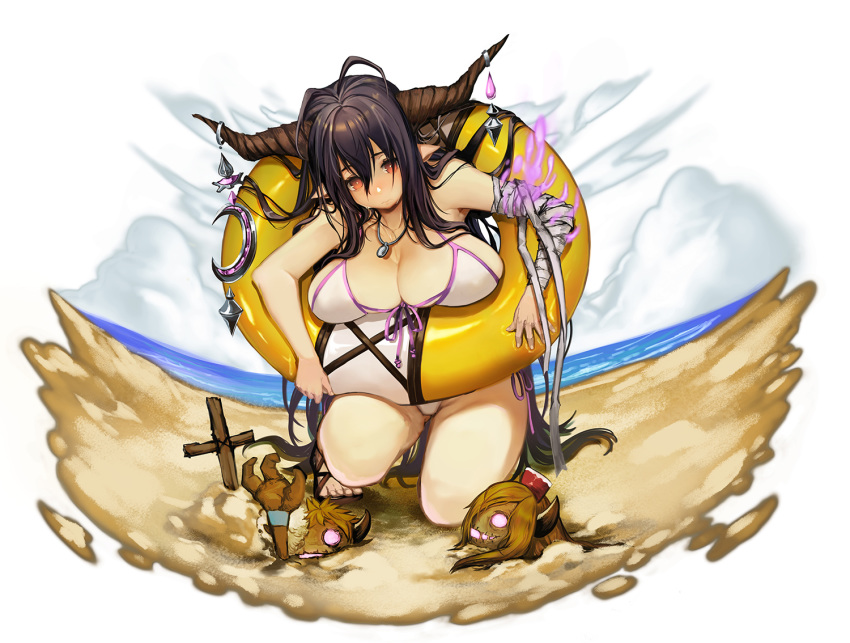 baby.g bikini cross danua grandia horns long_hair swim_ring swimsuit