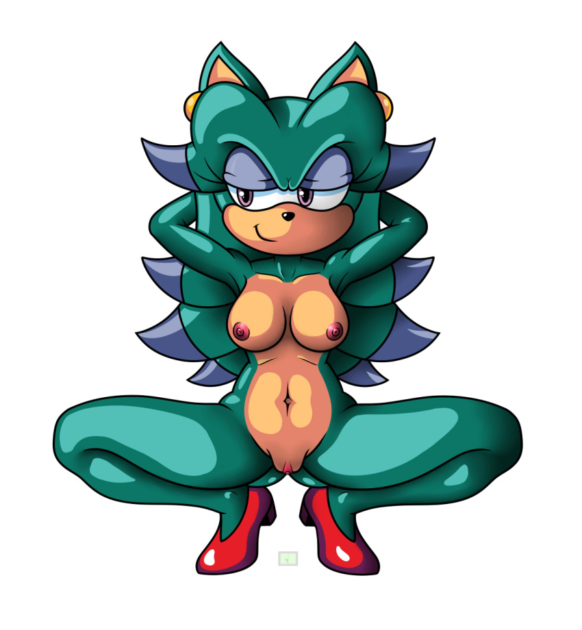 2020 anthro archie_comics breasts breezie_the_hedgehog breezie_the_hedgehog_(archie) digital_media_(artwork) female genitals hi_res mammal nipples nude pussy randomobliquity_(artist) simple_background smile solo sonic_the_hedgehog_(archie) sonic_the_hedgehog_(comics) sonic_the_hedgehog_(series) white_background