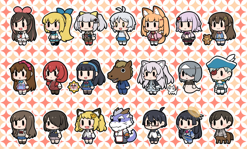 6+girls a.i._channel aoi_ch. bacharu_(youtube) character_request chibi chintai_(mansyontintai) crossover dansei_virtual_youtuber_bacharu dennou_shoujo_youtuber_siro fuji_aoi fujisaki_yua highres hoonie_(hoonie_friends) hoonie_friends jisedai_youtuber_yua kaguya_luna kemomimi_oukoku_kokuei_housou kizuna_ai mikoko_(kemomimi_oukoku_kokuei_housou) mirai_akari mirai_akari_project multiple_crossover multiple_girls siro_(dennou_shoujo_youtuber_siro) the_moon_studio tokino_sora tokino_sora_channel virtual_youtuber weatheroid