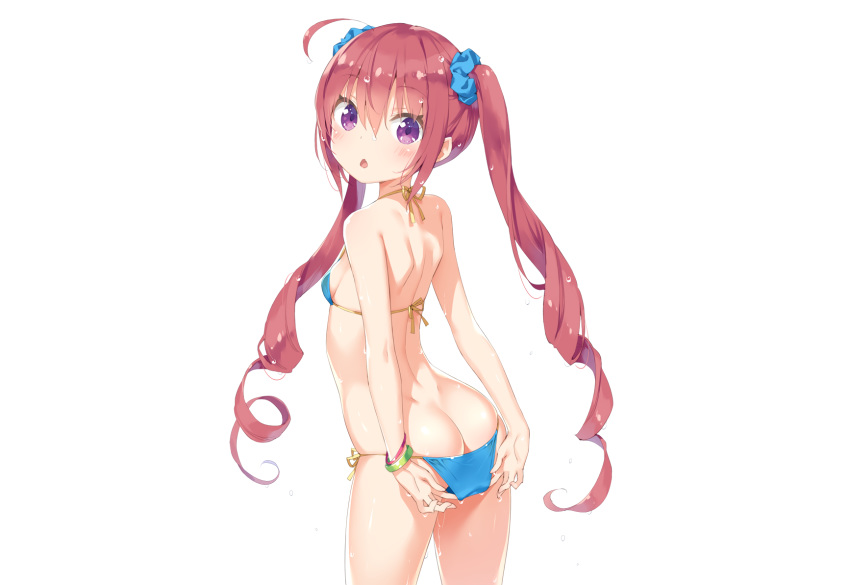 bikini hazuki_watora original peko photoshop swimsuit wet