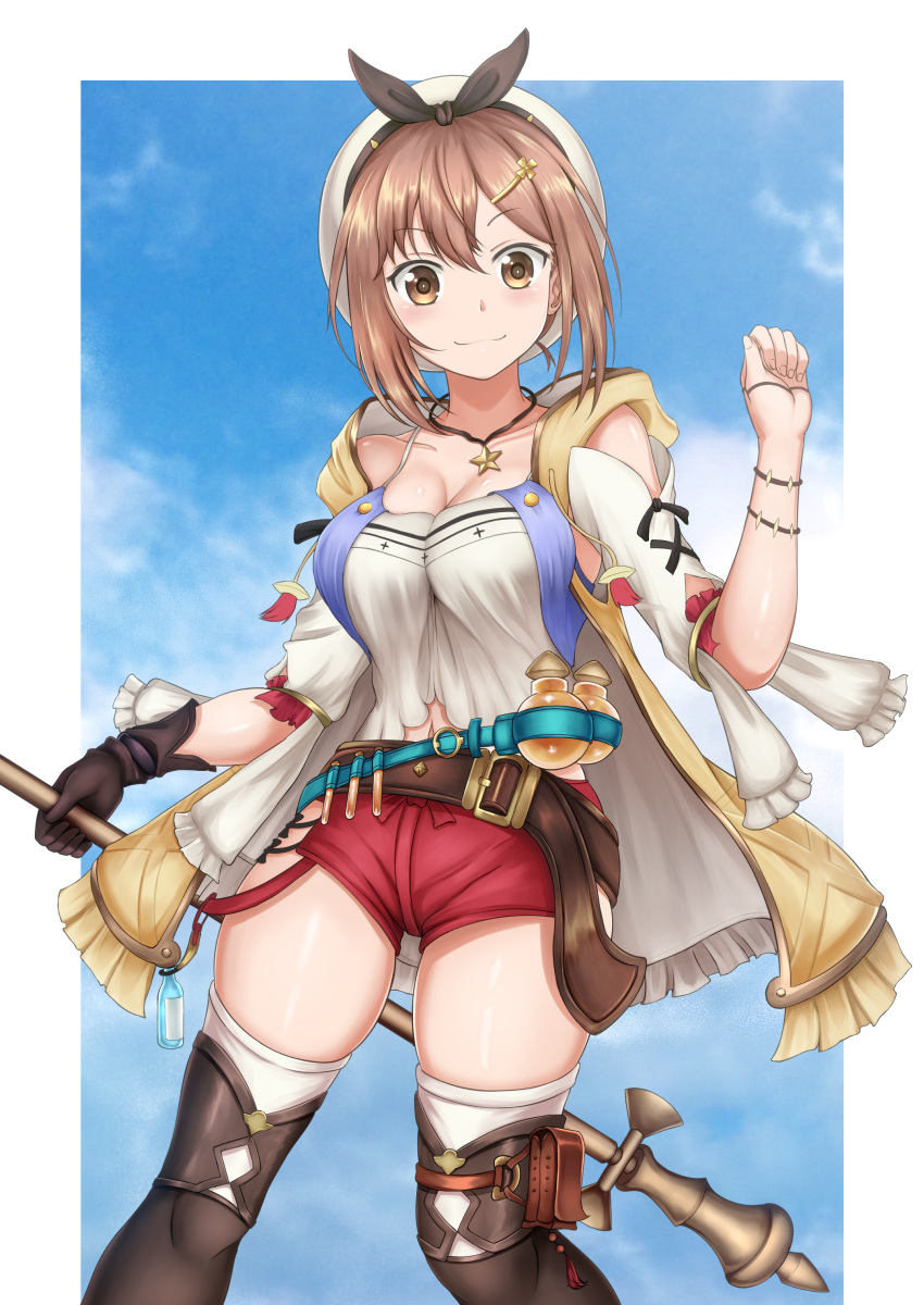 atelier_ryza baretto cleavage reisalin_stout thighhighs