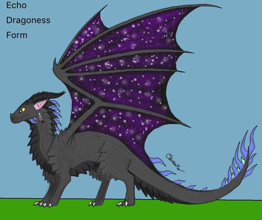 bioluminescence dark dragon echo echoesfate echorosekoriran female feral glowing invalid_color koriran rose_(disambiguation) solo