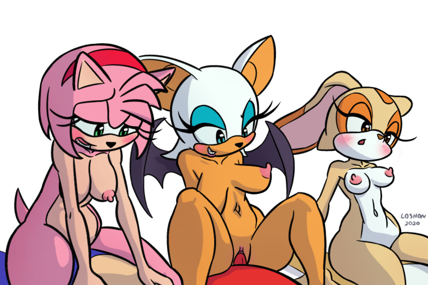 2020 accessory aged_up amy_rose anthro anthrofied areola big_breasts big_ears big_eyes blue_eyes blush bouncing_breasts breast_size_difference breasts brown_eyes butt canid canine chiropteran clitoral_hood clitoris cowgirl_position cream_the_rabbit digital_media_(artwork) dipstick_ears domination duo echidna erection eulipotyphlan eyelashes eyeshadow female female_domination female_focus female_on_top female_penetrated fox fur genitals green_eyes group group_sex hair hair_accessory headband hedgehog humanoid interspecies knuckles_the_echidna lagomorph leporid lipstick loshon makeup male male/female male_penetrating male_penetrating_female mammal membrane_(anatomy) membranous_wings miles_prower mobian_hedgehog monotreme multicolored_ears navel nipples nude on_top open_mouth peach_body penetration penis pink_body pink_hair pussy rabbit red_body rouge_the_bat sex simple_background smile sonic_the_hedgehog sonic_the_hedgehog_(series) spread_legs spreading toony vaginal vaginal_penetration video_games white_background wings