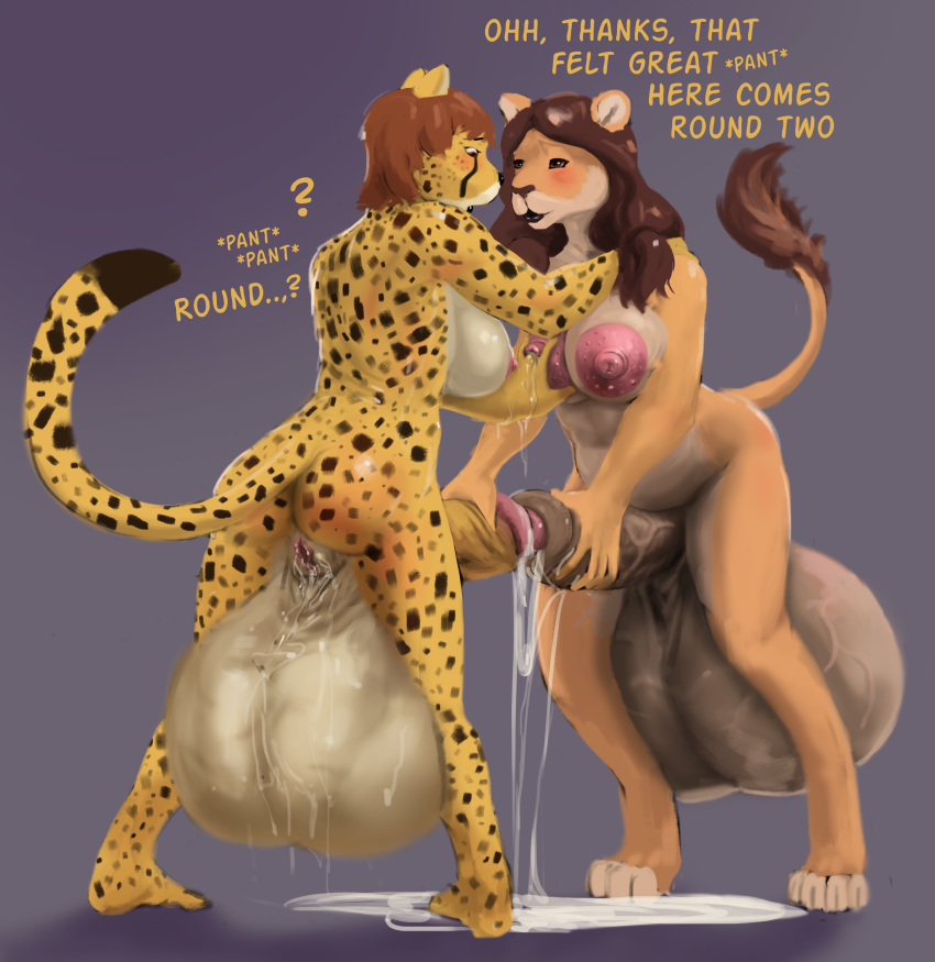 anthro ball_growth balls big_balls big_penis bodily_fluids breasts cheetah cum cum_in_balls duo felid feline fingering genital_fluids genitals growth herm hi_res huge_balls huge_penis humanoid_genitalia humanoid_penis hyper hyper_balls hyper_genitalia hyper_penis intersex intersex/intersex lactating lion mammal milk nib-roc nipple_fetish nipple_fingering nipple_penetration nipple_play nipples pantherine penetration penile penile_penetration penis pussy_juice uncut urethral urethral_penetration vein veiny_balls veiny_penis