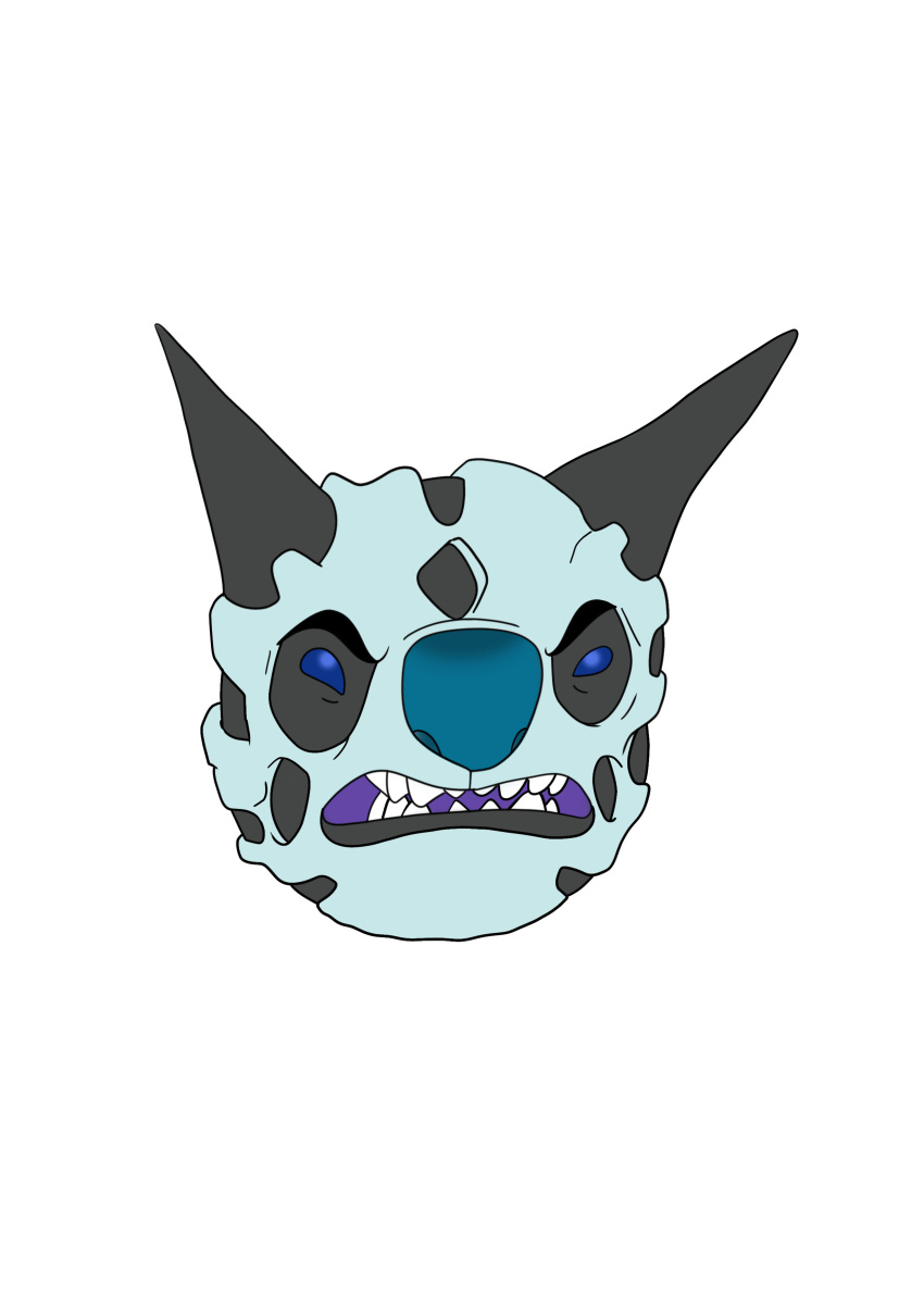 2018 absurd_res alien ambiguous_gender angry blue_body blue_eyes blue_nose crossover digital_media_(artwork) disney experiment_(lilo_and_stitch) flat_colors glalie hi_res hybrid lilo_and_stitch looking_at_viewer nintendo pok&eacute;mon pok&eacute;mon_(species) purple_mouth simple_background slushy_(lilo_and_stitch) solo teeth tombola1993 video_games white_background