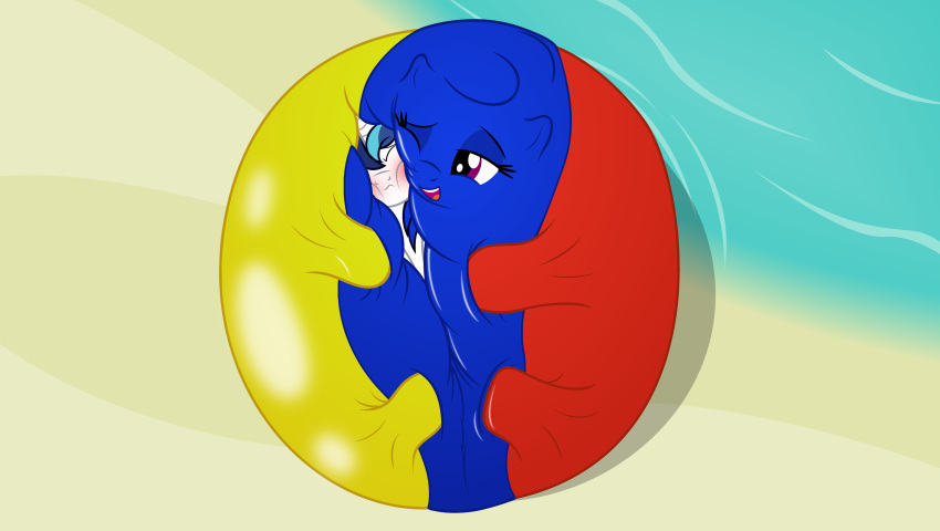 absurd_res animate_inanimate badumsquish ball ball_pony balloonie balloonie_pony beach beach_ball beach_ball_pony blush bound coiling cuddling duo equid equine face_squish fan_character female friendship_is_magic frown grin hi_res horn horse inflatable inflatable_fetish inflatable_pony interspecies larger_female living_inflatable lying male male/female mammal my_little_pony non-consensual_cuddling nuzzling object_pony on_back one_eye_closed pinned poink_(oc) ponification pony rubbing_cheek sand sea seaside shining_armor_(mlp) size_difference smile smirk smug solo squish unicorn water wink