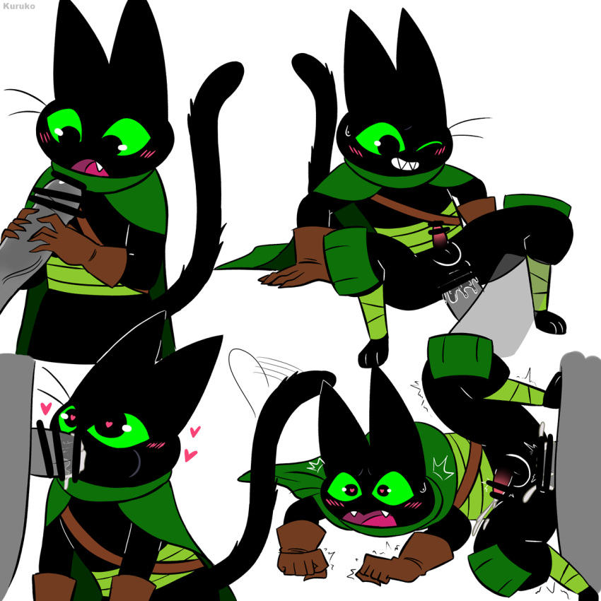 &lt;3 &lt;3_eyes 1:1 2020 3_toes 5_fingers alternate_costume alternate_form anal anal_penetration animal_genitalia animal_penis anthro belt black_body black_fur bodily_fluids cape cartoon_network censored clothing cum cum_in_ass cum_in_mouth cum_inside cumshot cute_fangs digitigrade domestic_cat ejaculation faceless_male fangs felid feline felis fingers fur genital_fluids genitals green_eyes grey_body grey_skin hi_res holding_penis human humanoid_genitalia humanoid_penis kuruko male male/male mammal mao_mao:_heroes_of_pure_heart multiple_images one_eye_closed paws penetration penis sex sheriff_mao_mao_mao simple_background solo tailwag teenager toes toony whiskers white_background wince wink young