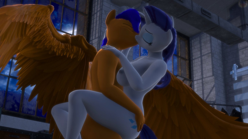 16:9 3d_(artwork) ambiguous_penetration anthro anthro_on_anthro anthro_penetrated anthro_penetrating anthro_penetrating_anthro big_breasts breasts digital_media_(artwork) duo equid equine eyes_closed female female_penetrated friendship_is_magic hi_res horn kissing loveslove male male/female male_penetrating male_penetrating_female mammal my_little_pony night nude penetration pterippus rarity_(mlp) unicorn widescreen window wings