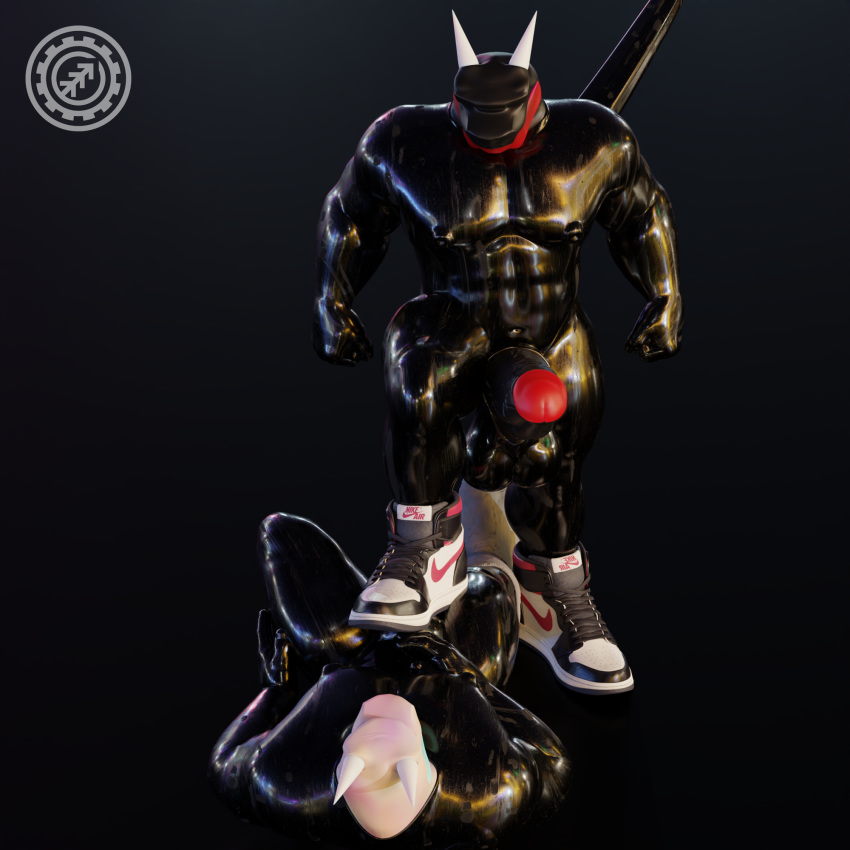 1:1 3d_(artwork) abs animal_humanoid anthro balls biceps big_balls big_penis blender_(software) bulge bulge_fondling bulge_rub chastity_device clothing digital_media_(artwork) domination dragon dragon_humanoid drednox erection eye_contact footwear genitals glans grex hi_res horn huge_balls huge_nipples huge_penis humanoid humanoid_genitalia humanoid_penis hyper hyper_balls hyper_genitalia hyper_penis legwear lizard lizard_humanoid looking_at_another male male/male male_domination mind_control muscular muscular_male n0rdbara nipples nude pecs penis red_glans reptile reptile_humanoid rubber rubber_suit scalie scalie_humanoid shoes simple_background sneakers socks solo submissive submissive_male vein veiny_penis