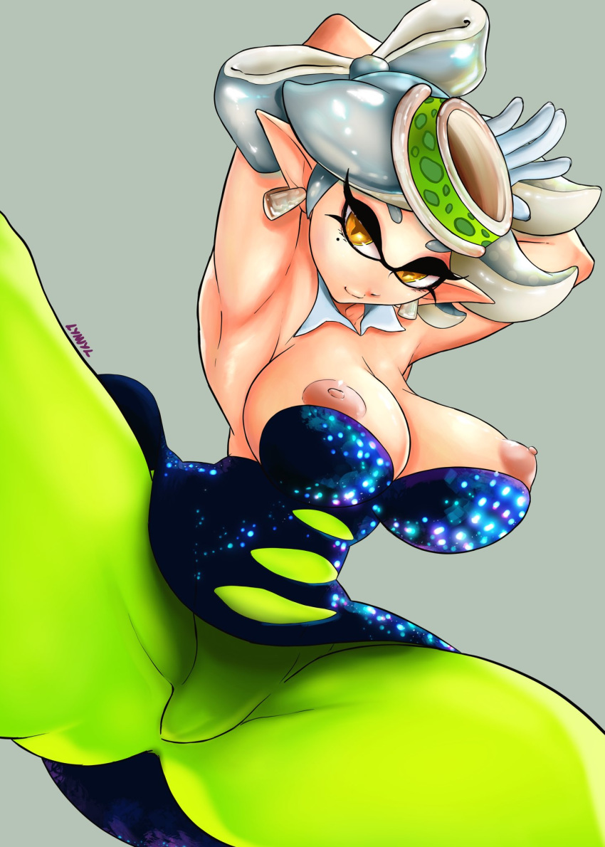 animal_humanoid big_breasts breasts camel_toe cephalopod cephalopod_humanoid female hi_res humanoid humanoid_pointy_ears inkling looking_at_viewer lyn_nyl marie_(splatoon) marine marine_humanoid mollusk mollusk_humanoid nintendo nipples solo splatoon spread_legs spreading video_games