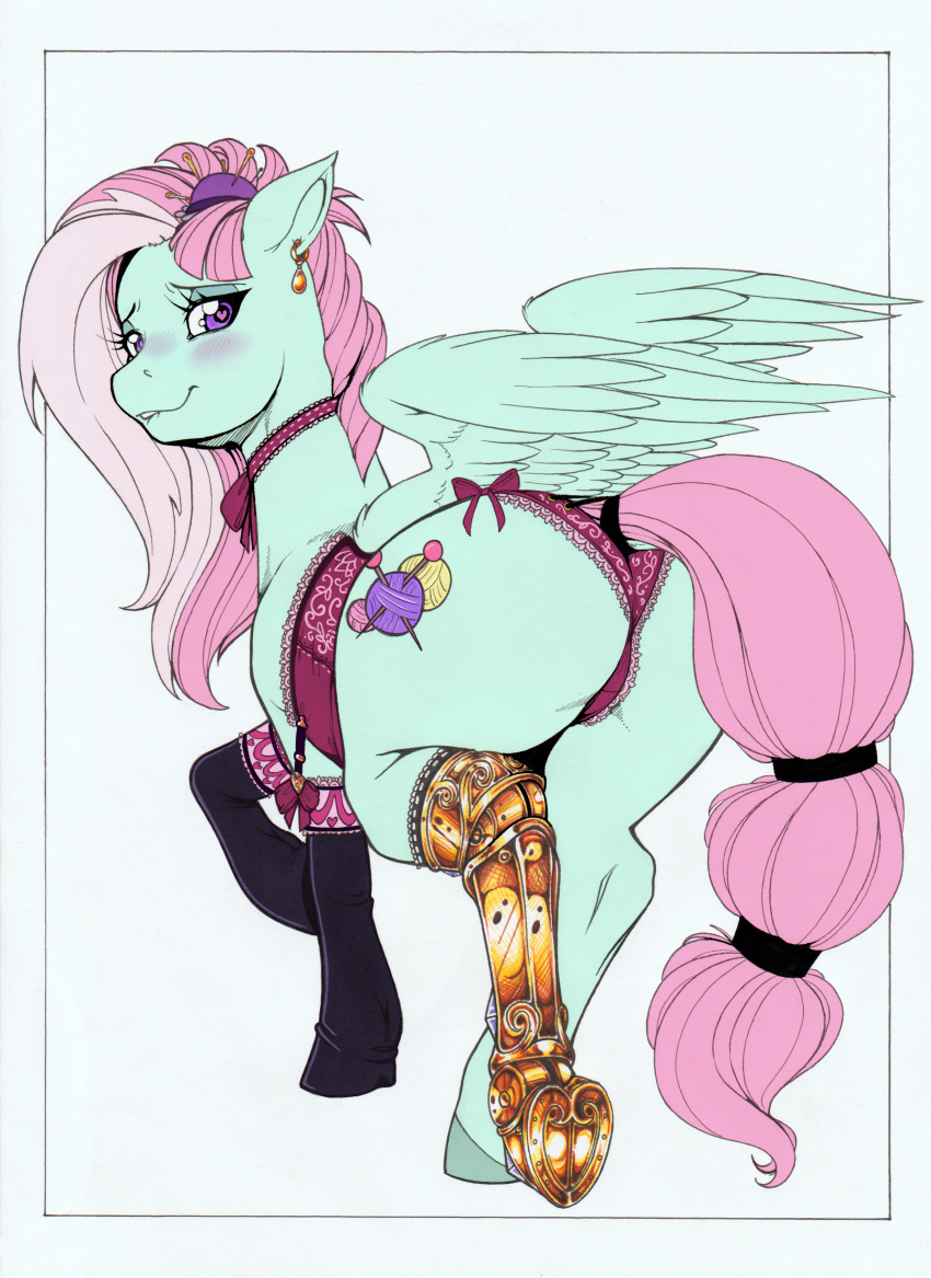 &lt;3 &lt;3_eyes 2020 absurd_res bionic_leg blush clockwork clothing color_edit colored corset cutie_mark cybernetic_leg edit equid equine female feral hasbro hi_res kerfuffle_(mlp) legwear lingerie longinius mammal my_little_pony panties piercing prosthetic prosthetic_leg prosthetic_limb pterippus quadruped solo steampunk stockings topwear underwear wings