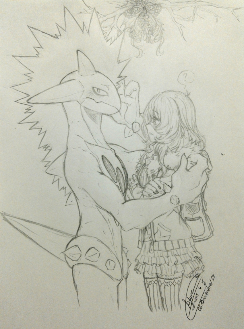 &lt;3 3_fingers 5_fingers absurd_res amped_toxtricity anthro clothed clothing drawing duo english_text fan_character female fingers hair hi_res human jacket klfunsskxd larger_male love male male/female mammal nintendo open_mouth plant pok&eacute;mon pok&eacute;mon_(species) romantic_ambiance romantic_couple shoulder_grab simple_background size_difference smaller_female spikes text topwear toxtricity video_games white_background