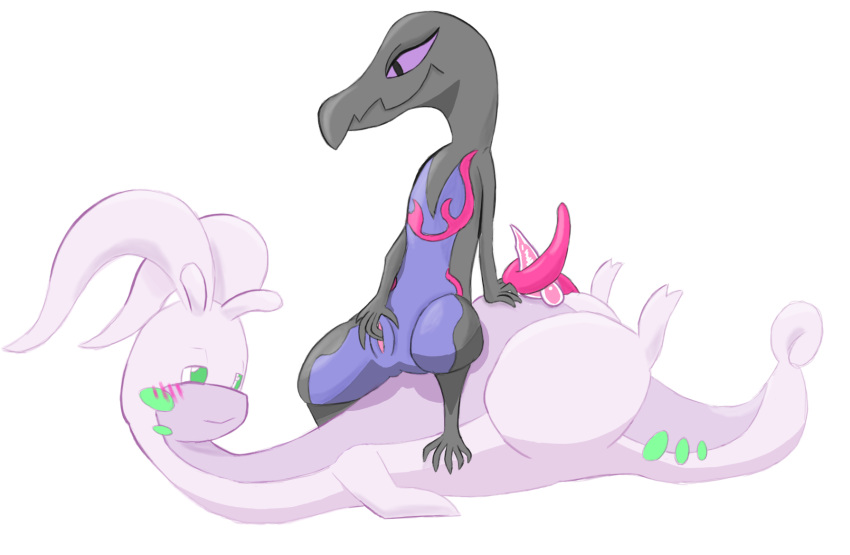 anthro blush dragon duo erection female female_on_top fingering fingering_self genitals goodra hi_res male male/female masturbation nintendo nude odboarded on_top penis pok&eacute;mon pok&eacute;mon_(species) pussy reptile salazzle scalie sex sitting_on smaller_on_top spread_legs spreading tail_fetish tail_job tail_play tail_sex vaginal vaginal_masturbation video_games