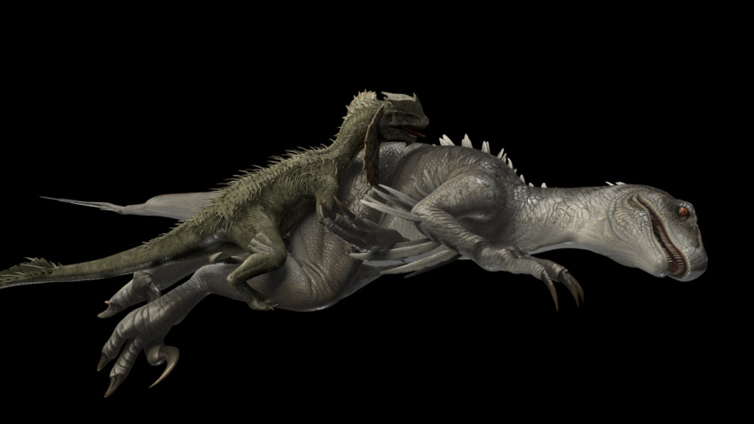 16:9 3d_(artwork) ark_survival_evolved digital_media_(artwork) dinosaur dromaeosaurid female feral genitals grawiorum male male/female penis reptile scalie sex taming teeth theropod video_games widescreen