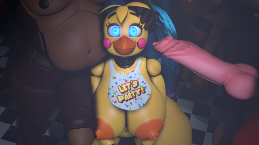 16:9 3d_(artwork) avian balls big_breasts big_penis bird blue_eyes breasts canid canine chica_(fnaf) chicken digital_media_(artwork) female five_nights_at_freddy's five_nights_at_freddy's_2 fox foxy_(fnaf) freddy_(fnaf) galliform gallus_(genus) gardanoth_daedra-blood_(artist) genitals group gynomorph intersex lagomorph male mammal penis phasianid toy_bonnie_(fnaf) toy_chica_(fnaf) ursid video_games widescreen