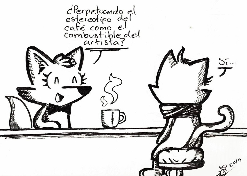 anthro antoinette c&oacute;mic canid canine dialogue domestic_cat el_se&ntilde;or_erizo felid feline felis female fox mammal simple_background spanish_text suzette text translated