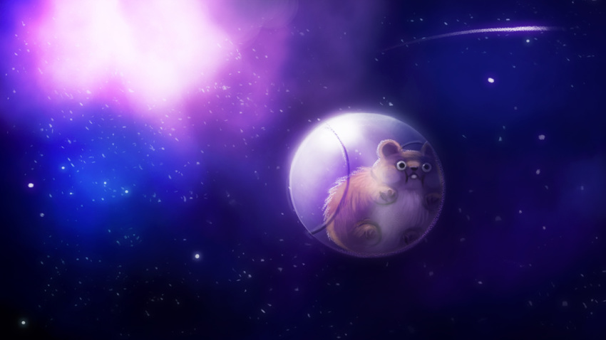 ambiguous_gender cricetid cryptid-creations hamster hamster_ball interplanetary_macro mammal rodent solo space