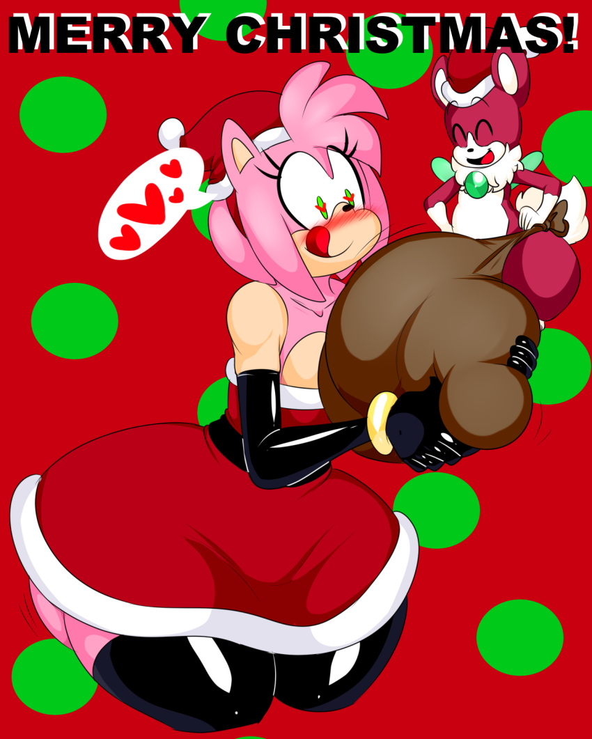 &lt;3 &lt;3_eyes amy_rose big_breasts big_bulge big_butt big_penis breasts bulge butt chip_(sonic) christmas denizen1414 eulipotyphlan female fondling genitals hedgehog hi_res holidays huge_breasts huge_bulge huge_butt hyper hyper_bulge male mammal penis smile sonic_the_hedgehog_(series) sonic_unleashed tongue tongue_out wide_hips