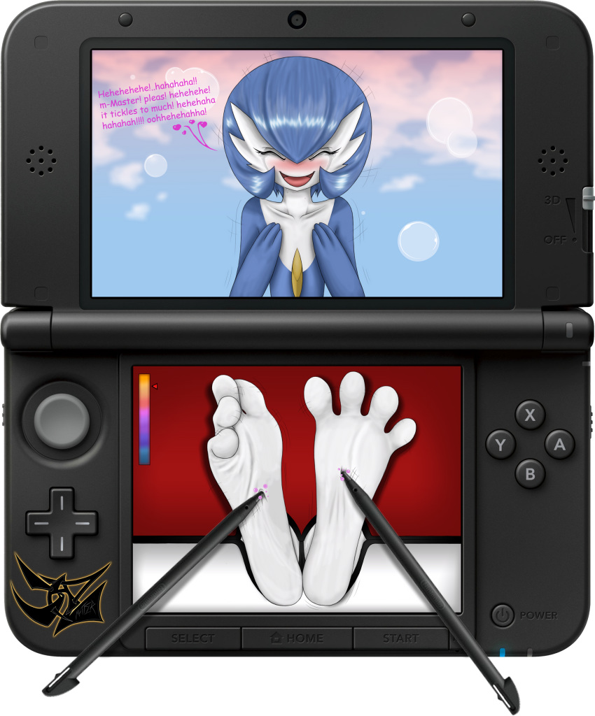 4_toes absurd_res barefoot bdsm blue_background blue_body blue_fur bodily_fluids dazidentevil english_text eyes_closed feet female foot_focus fur gardevoir gradient_background hi_res humanoid humanoid_feet multicolored_body multicolored_fur nintendo nintendo_3ds nintendo_ds_family not_furry plantigrade pok&eacute;mon pok&eacute;mon_(species) shiny_pok&eacute;mon simple_background smile soles solo tears text tickling tickling_feet toes two_tone_body two_tone_fur video_games white_body white_fur