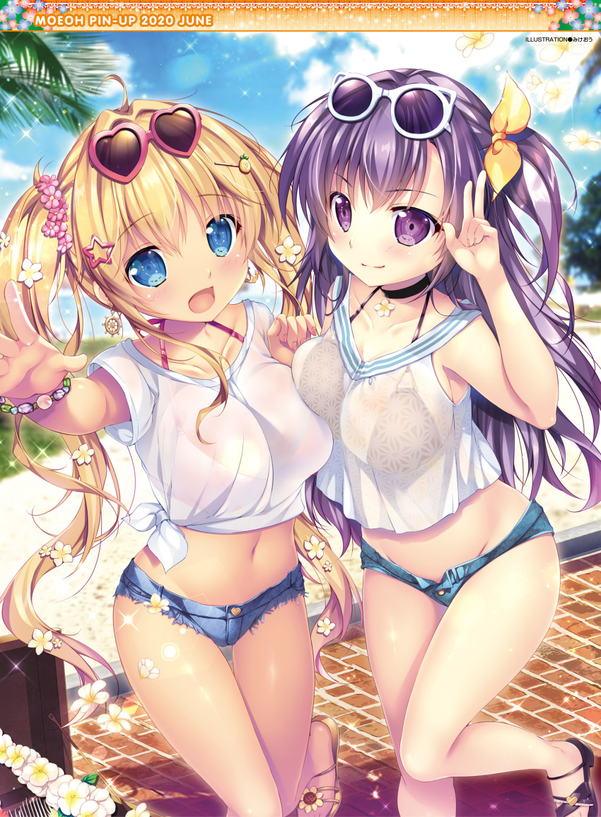 bikini_top megane mikeou see_through swimsuits