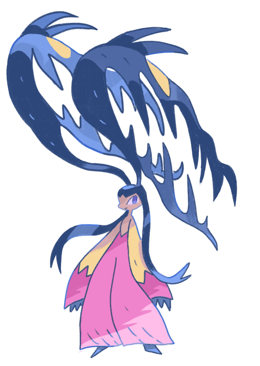 commentary creature english_commentary flancortes full_body gen_3_pokemon highres mawile mega_mawile mega_pokemon no_humans pokemon pokemon_(creature) simple_background solo standing white_background