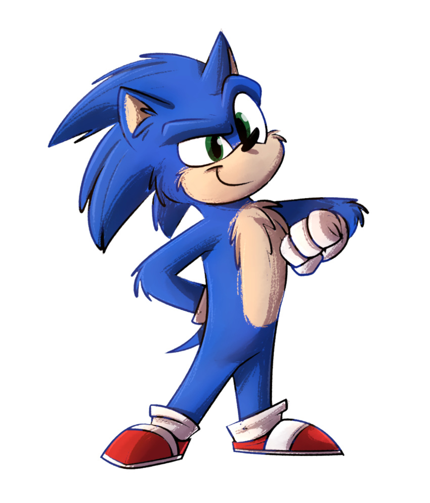 2019 alpha_channel anthro blue_body blue_fur clothing digital_media_(artwork) eulipotyphlan featureless_crotch footwear fur gloves green_eyes handwear hedgehog hi_res male mammal piemations shoes simple_background smile solo sonic_the_hedgehog sonic_the_hedgehog_(film) sonic_the_hedgehog_(series) transparent_background