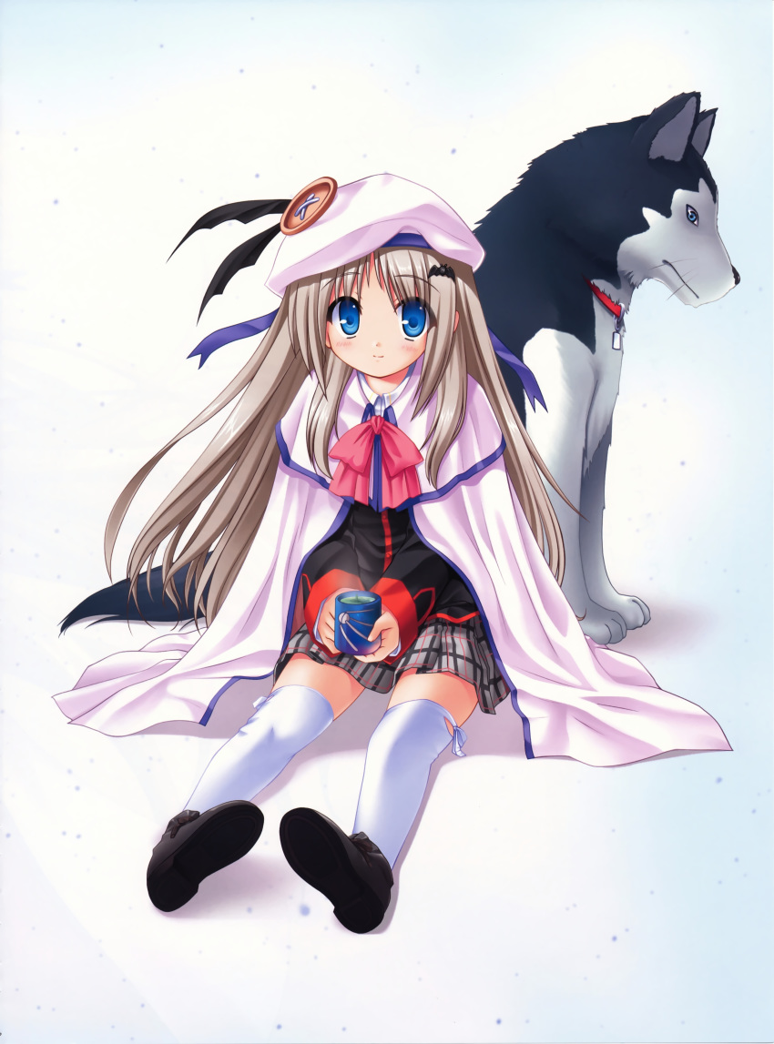 kud_wafter little_busters! na-ga noumi_kudryavka seifuku thighhighs