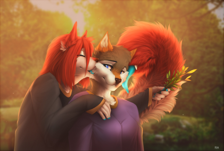 anthro appreciation canid canine canis clothing darkflamewolf daughter duo family fan_character female holidays hug hugging_from_behind kissing kissing_cheek licking licking_cheek mammal mother mother's_day mother_and_child mother_and_daughter murana_wolford_(darkflame-wolf) nipping olive_branch parent parent_and_child rrrs sweater tail_maw tail_mouth taylor_renee_wolford_(darkflamewolf) tongue tongue_out topwear wolf
