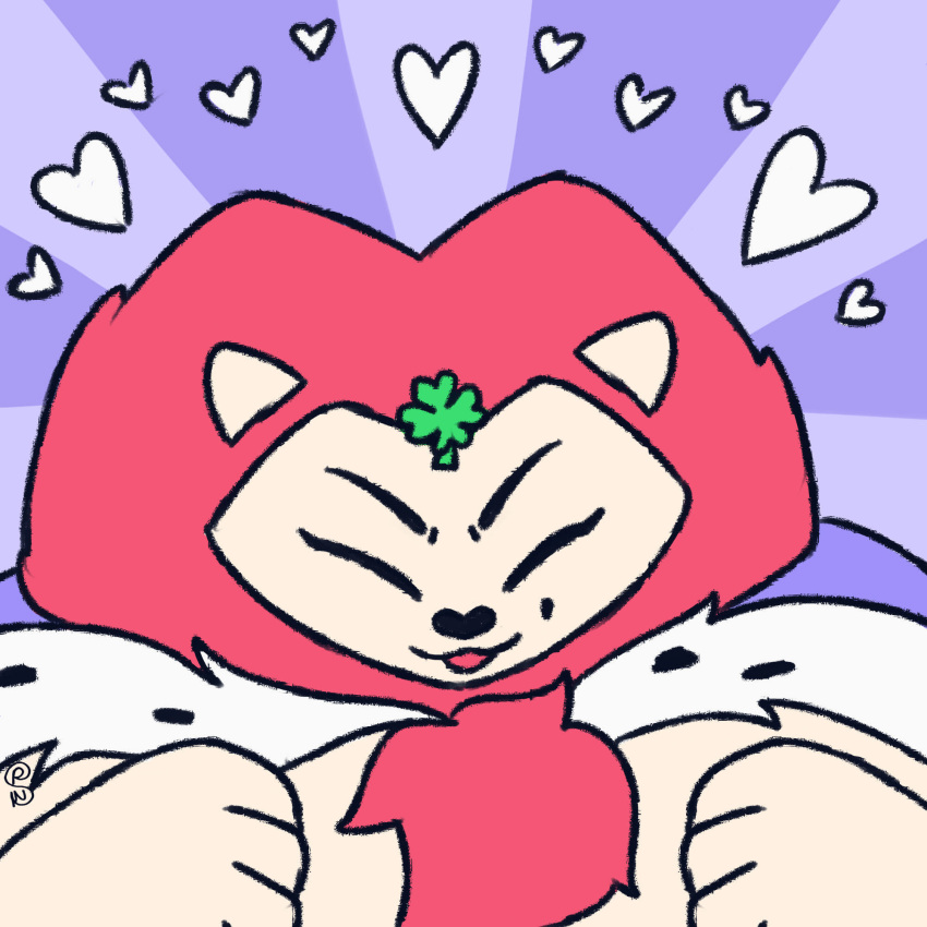 &lt;3 1:1 anthro beauty_mark body_hair bust_portrait cape cartoon_network chest_hair clothing clover excited felid four_leaf_clover hair hi_res king king_snugglemagne_xxv lion male mammal mane mane_hair mao_mao:_heroes_of_pure_heart pantherine portrait royalty shapeshiftinterest solo