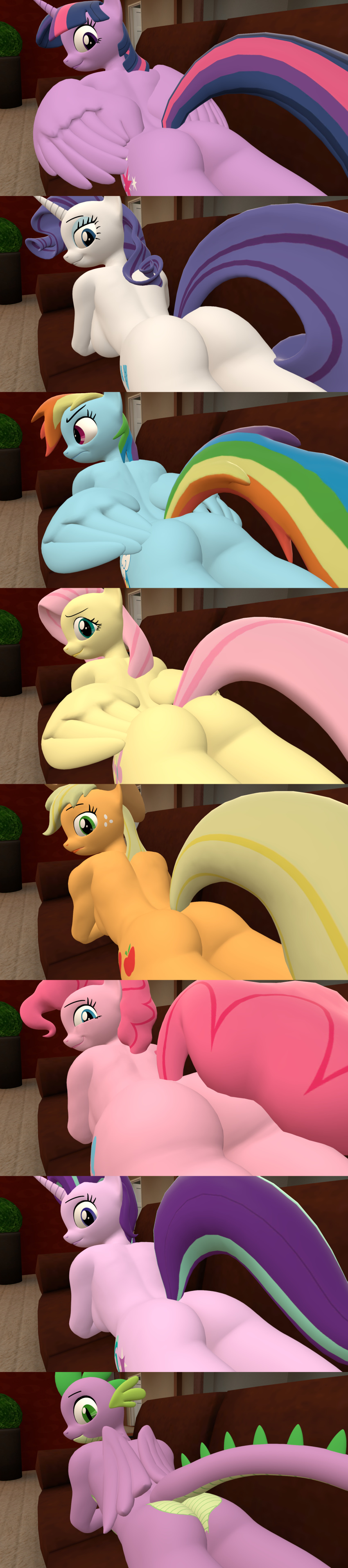3d_(artwork) absurd_res anthro anthrofied applejack_(mlp) big_breasts big_butt breast_size_difference breasts butt butt_size_difference crossgender digital_media_(artwork) dragon equid equine female fluttershy_(mlp) friendship_is_magic furniture group hi_res horn huge_butt long_image looking_at_viewer looking_away looking_back lying mammal my_little_pony nude on_front papadragon69 pegasus pinkie_pie_(mlp) rainbow_dash_(mlp) rarity_(mlp) sofa spike_(mlp) starlight_glimmer_(mlp) tall_image twilight_sparkle_(mlp) unicorn winged_unicorn wings