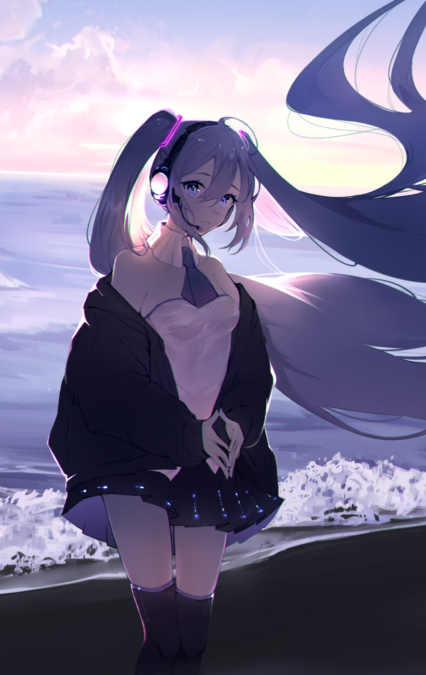 hatsune_miku hoshiineko tagme thighhighs vocaloid