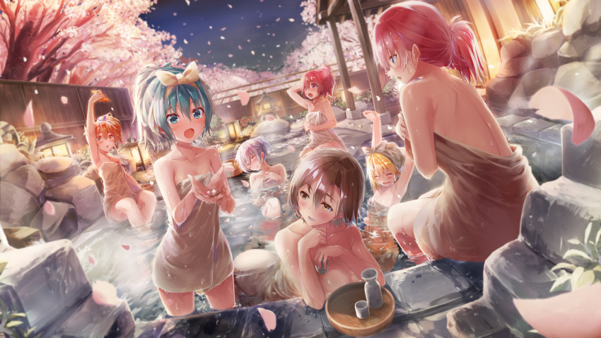 daidou_(demitasse) group hatsune_miku kagamine_len kagamine_rin megurine_luka onsen vocaloid