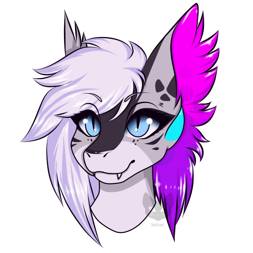 alpha_channel anthro blue_eyes cute_face digital_drawing_(artwork) digital_media_(artwork) dragon favle female fur headshot hi_res icon inner_ear_fluff multicolored_body multicolored_fur shaded simple_background smile solo sticker teeth_showing transparent_background tuft watermark xizzy