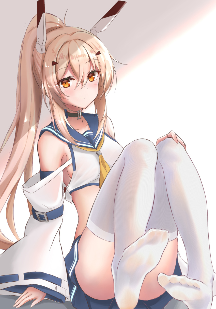 ayanami_(azur_lane) azur_lane feet resonancq thighhighs