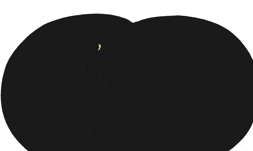 anthro bear big_breasts big_butt black_bear black_body black_fur black_hair boulder_bluepaw breasts butt female fur hair hi_res huge_breasts huge_butt humanoid hyper hyper_breasts mammal nude red_eyes rmk178 simple_background solo tail ursine white_background wide_hips