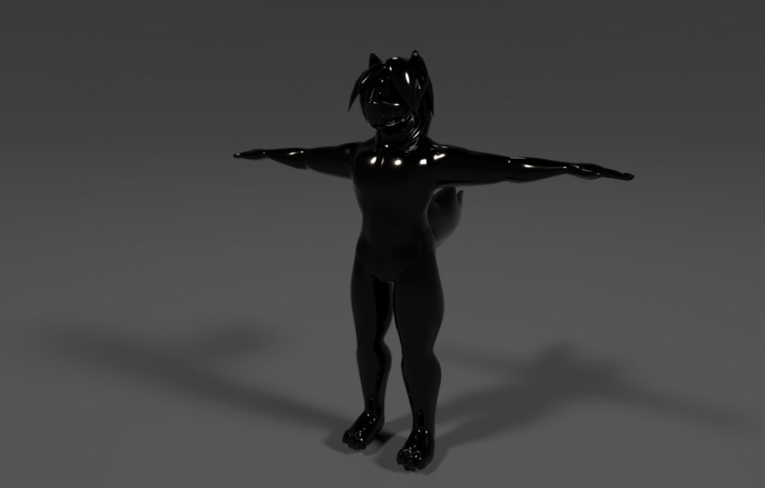 3d_(artwork) animate_inanimate anthro beanibirb blender_(software) canid canine canis digital_media_(artwork) faceless featureless_crotch living_rubber male mammal nude nullo plantigrade rubber solo standing t-pose thomas wolf